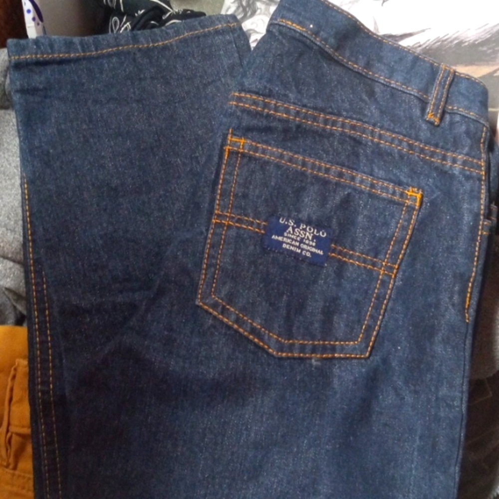 US POLO ASSN™️ Boys Sz 12 Brand New Jeans Relaxed Fit $AVE$